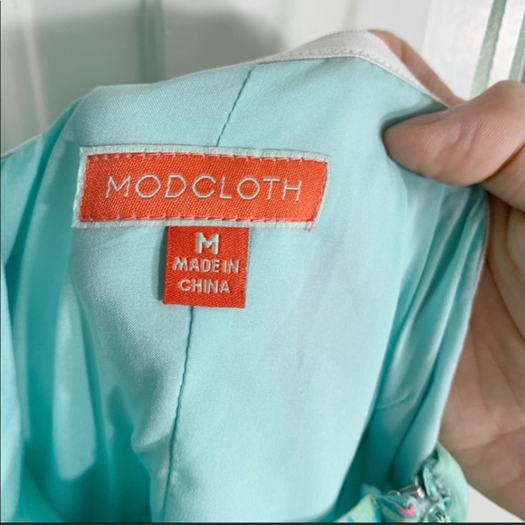 ModCloth Watercolor Halter Dress In Cactus RARE - Picture 7 of 8